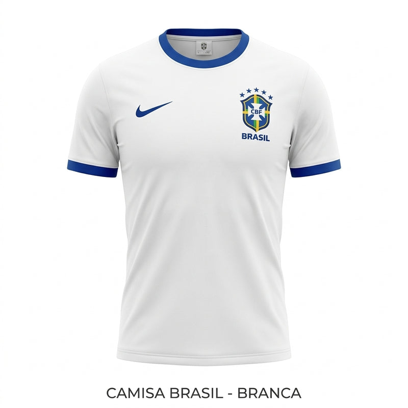 Camisa Brasil Juvenil 2026 Branca
