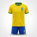 Conjunto Infantil Brasil 2026 - Amarela I