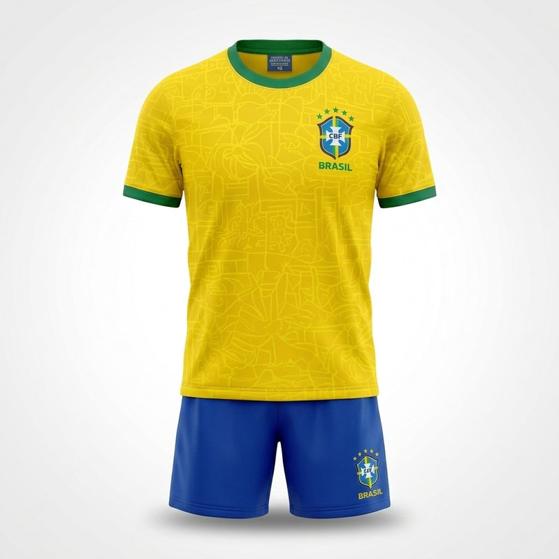 Conjunto Infantil Brasil 2026 - Amarela I