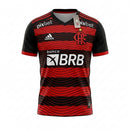 Camisa Flamengo 2025/26 Listrada Vermelha e Preta - Frente